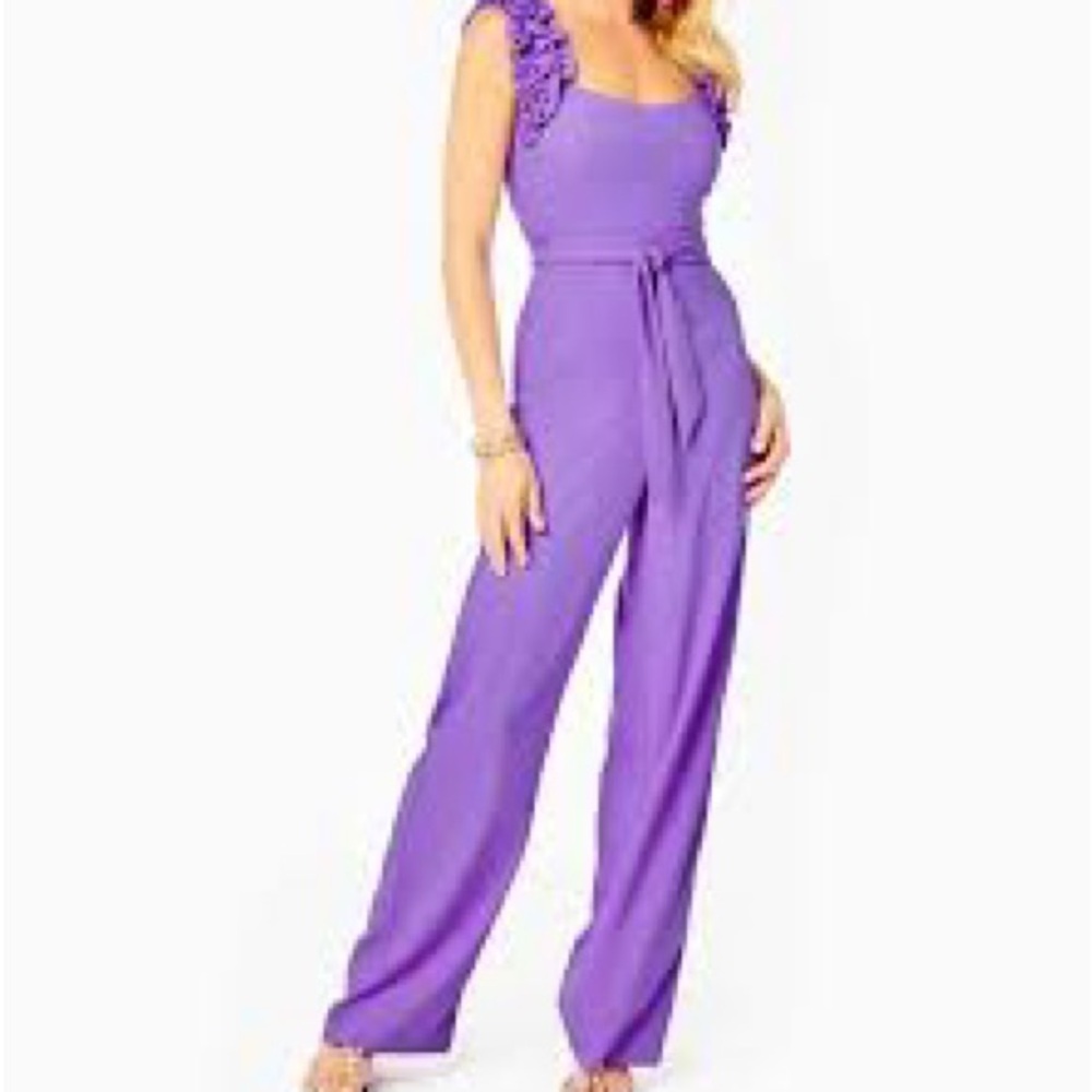Gorgeous Lilly Pulitzer Zima Jumpsuit BNWT Size 14 Mystic Purple PFSFH 💕